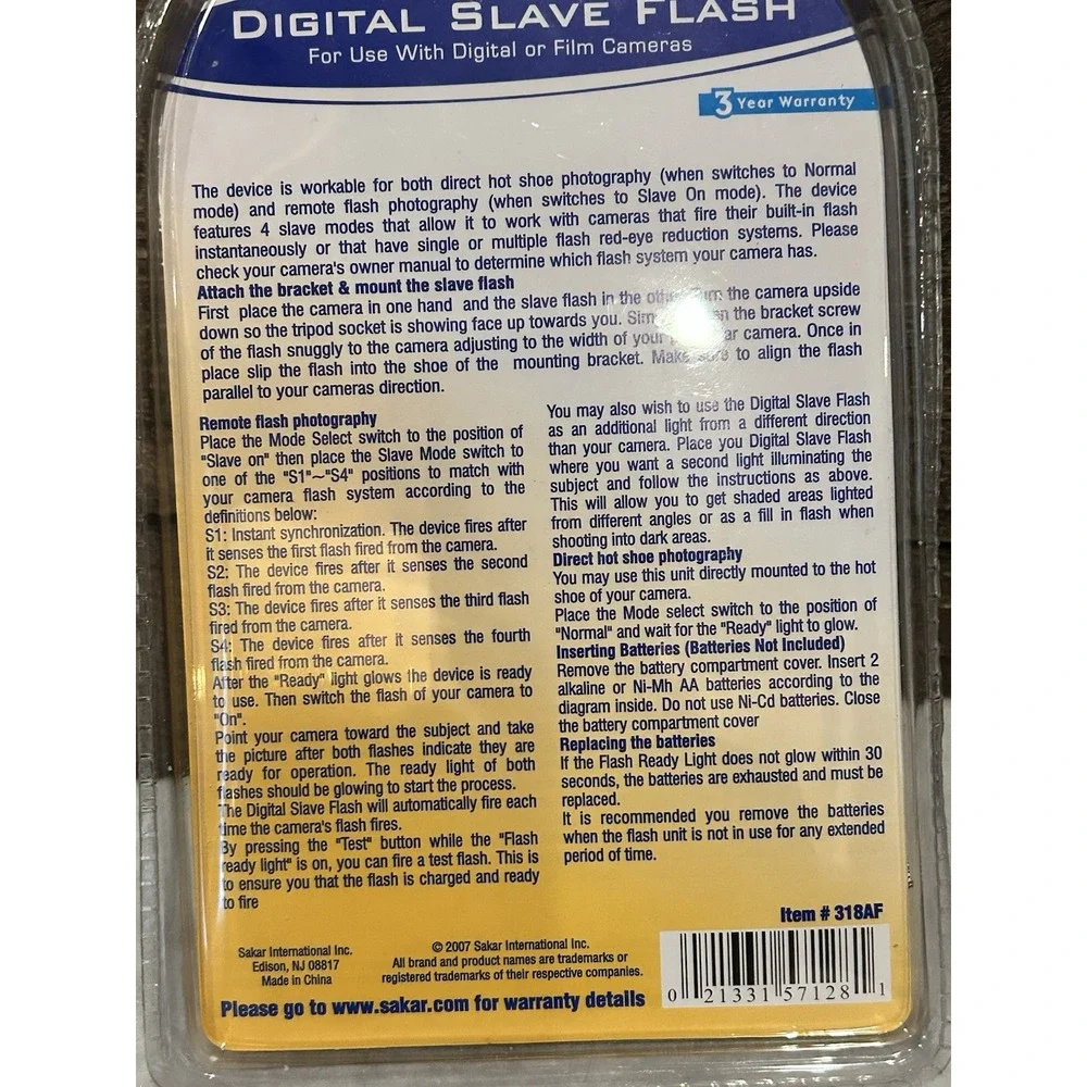 Digital Slave Flash For Use‎ With Digital Or Film Cameras By Digital Concepts